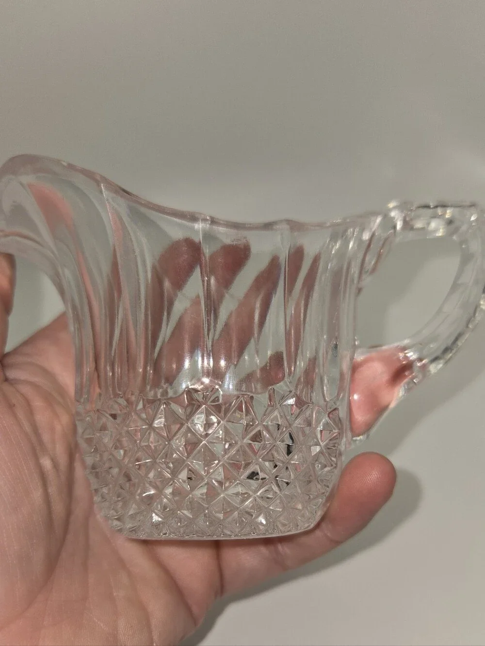 Vintage Glass Creamer Germany Small Chip